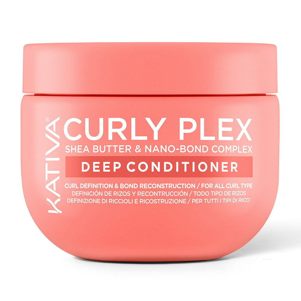 Kativa Curly Plex Deep Hair Conditioner with Shea Butter and Nano Bond Complex 15Oz (450ml)